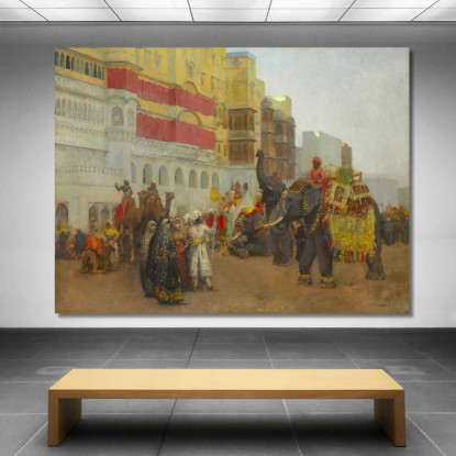 Una Giornata Di Festa A Bekanir Beloochistan Bekanir Edwin Lord Weeks elw1 quadro stampato su tela