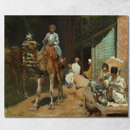 Un Mercato A Ispahan Edwin Lord Weeks elw2 quadro stampato su tela