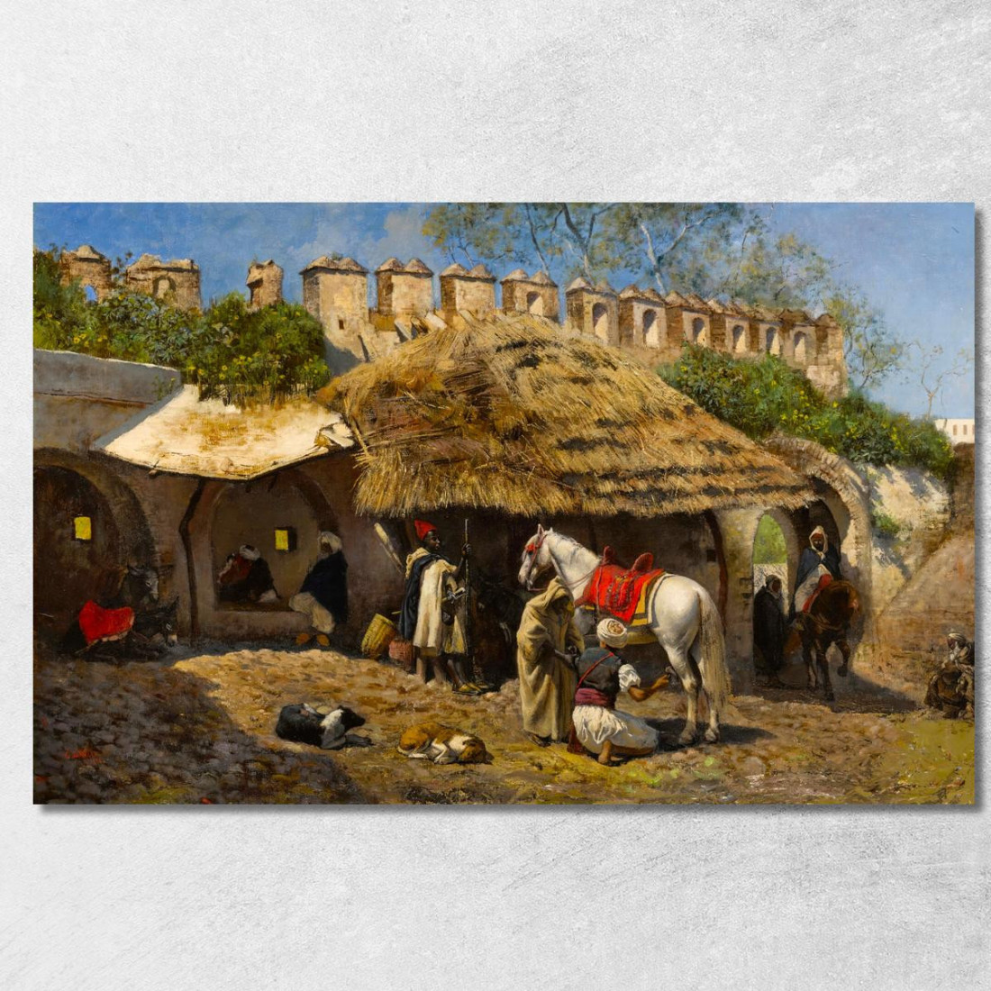 La Bottega Del Fabbro A Tangeri Edwin Lord Weeks elw10 quadro stampato su tela