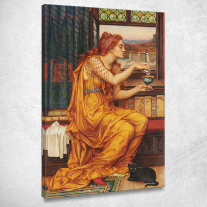 La Pozione D'Amore Evelyn De Morgan emg46 quadro stampato su tela