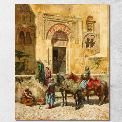 Entrando Nella Moschea Edwin Lord Weeks elw16 quadro stampato su tela