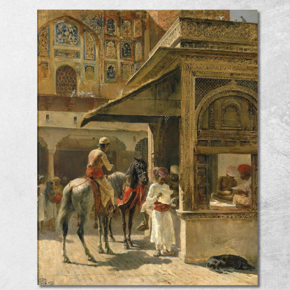 Mercanti Indù Edwin Lord Weeks elw18 quadro stampato su tela