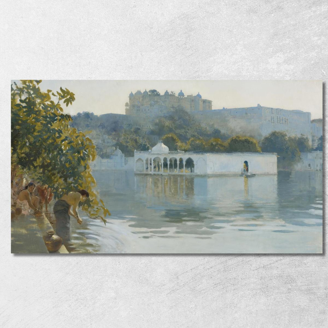 Lago Di Oodeypore India Edwin Lord Weeks elw24 quadro stampato su tela