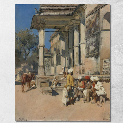 Portico Di Una Moschea Ahmedabad Edwin Lord Weeks elw31 quadro stampato su tela