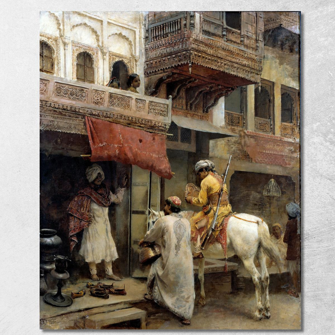 Scena Di Strada In India Edwin Lord Weeks elw34 quadro stampato su tela Scena Di Strada In India Edwin Lord Weeks elw34 quadro stampato su tela