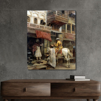 Scena Di Strada In India Edwin Lord Weeks elw34 quadro stampato su tela