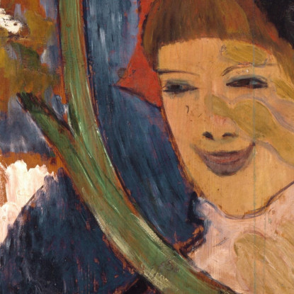 Ragazza Bretone Con L'Ombrello Rosso Emile Bernard ebr6 quadro stampato su tela