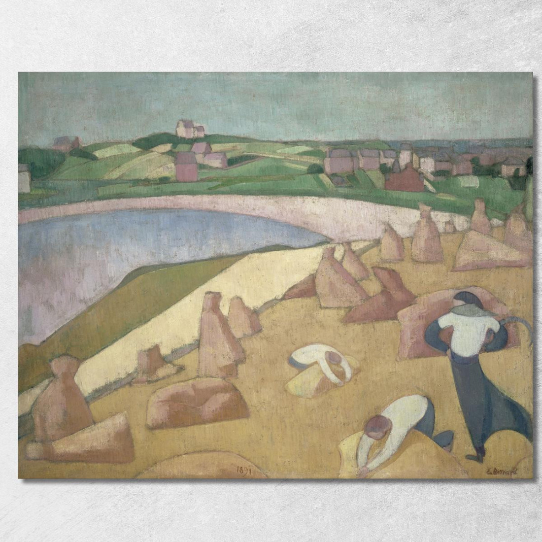 Raccolto In Riva Al Mare Emile Bernard ebr18 quadro stampato su tela Raccolto In Riva Al Mare Emile Bernard ebr18 quadro stampato su tela