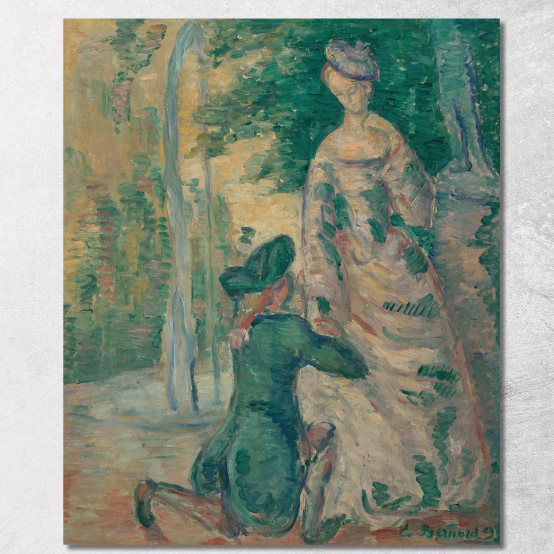Scena Galante Emile Bernard ebr40 quadro stampato su tela Scena Galante Emile Bernard ebr40 quadro stampato su tela