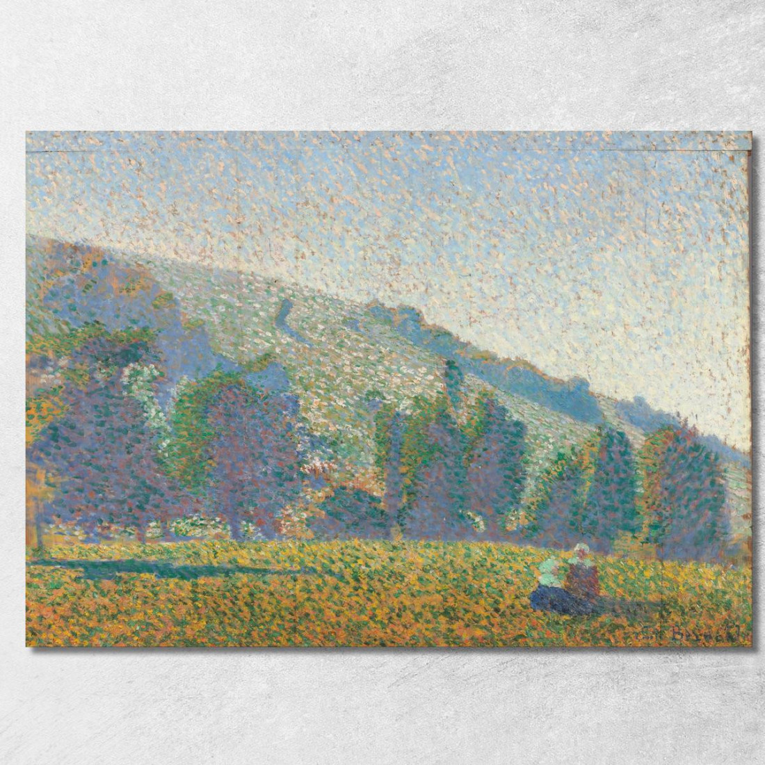 Due Donne Bretoni In Un Prato Emile Bernard ebr48 quadro stampato su tela Due Donne Bretoni In Un Prato Emile Bernard ebr48 quadro stampato su tela