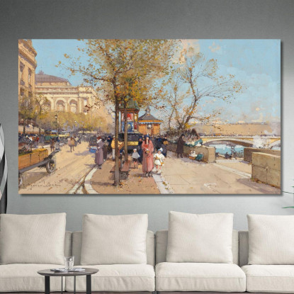 Una Passeggiata Lungo La Senna Eugène Galien-Laloue egl1 quadro stampato su tela