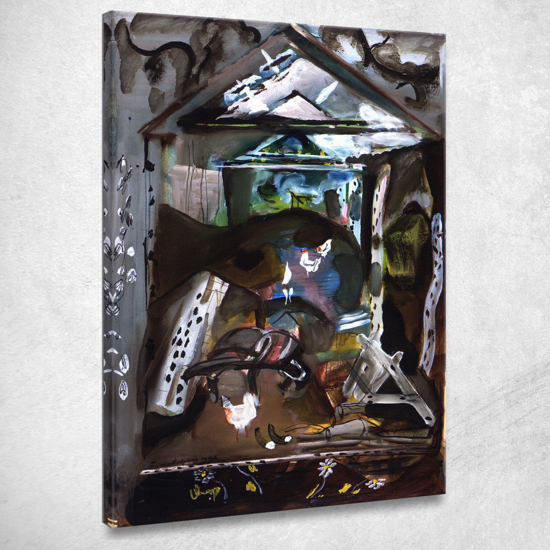 Interno Del Fienile Dolaucothy Frances Hodgkins fhd4 quadro stampato su tela Interno Del Fienile Dolaucothy Frances Hodgkins fhd4 quadro stampato su tela