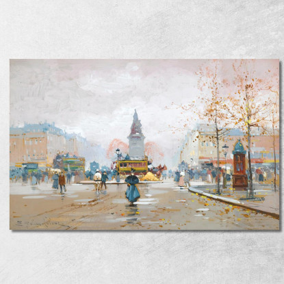 Luogo Clichy Eugène Galien-Laloue egl51 quadro stampato su tela