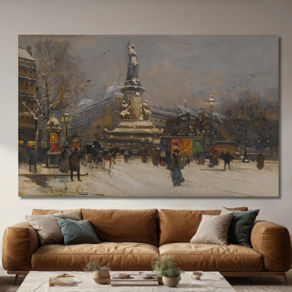 Piazza Della Repubblica Eugène Galien-Laloue egl57 quadro stampato su tela