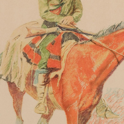 Vecchio Ramon Frederic Remington frm24 quadro stampato su tela