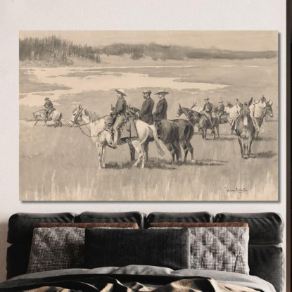 Sulle Sorgenti Burgess Alla Ricerca Di Una Ford Frederic Remington frm26 quadro stampato su tela
