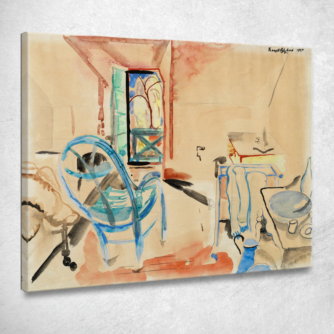 Scena D'Interno Frances Hodgkins fhd16 quadro stampato su tela Scena D'Interno Frances Hodgkins fhd16 quadro stampato su tela