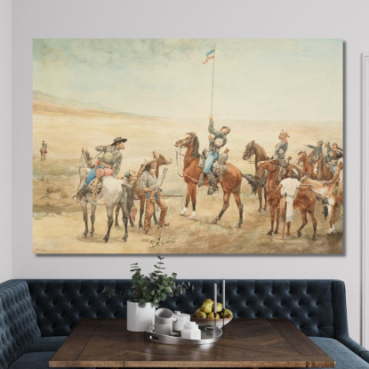 Segnalazione Del Comando Principale Frederic Remington frm34 quadro stampato su tela