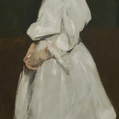 Bambina In Bianco Queenie Burnett George Wesley Bellows gwb29 quadro stampato su tela