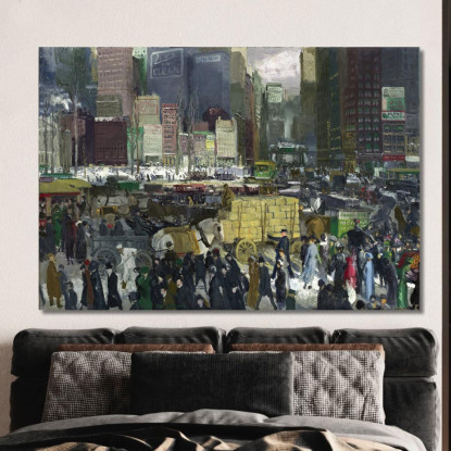 New York George Wesley Bellows gwb36 quadro stampato su tela