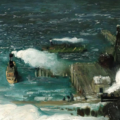 Fiume Del Nord George Wesley Bellows gwb37 quadro stampato su tela