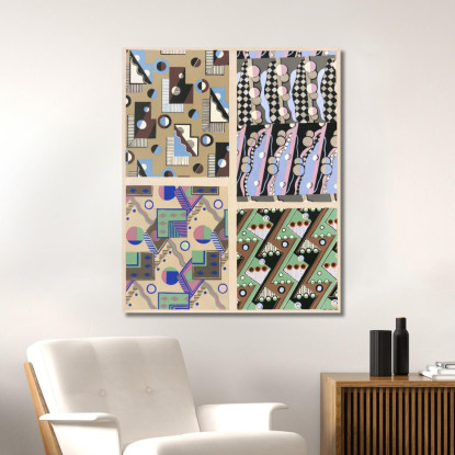 Collezione Decori E Colori Pl.05 Georges Valmier gvl6 quadro stampato su tela