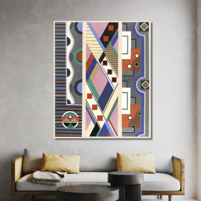 Collezione Decori E Colori Pl.19 Georges Valmier gvl20 quadro stampato su tela