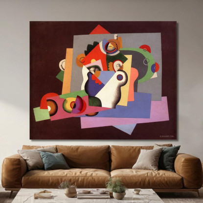 Composizione Con Fiori Georges Valmier gvl28 quadro stampato su tela