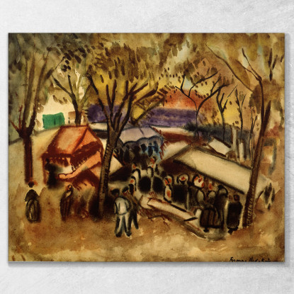 La Fiera In Riva Al Mare Frances Hodgkins fhd38 quadro stampato su tela