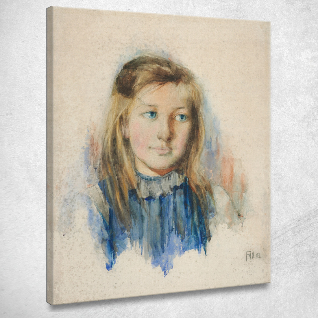 La Ragazza Dai Capelli Biondi Frances Hodgkins fhd39 quadro stampato su tela La Ragazza Dai Capelli Biondi Frances Hodgkins fhd39 quadro stampato su tela