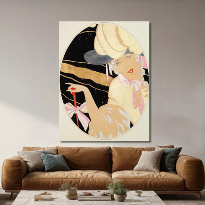 Donna Elegante Gerda Wegener gwg3 quadro stampato su tela