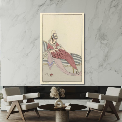 Abito In Gabardin Gerda Wegener gwg20 quadro stampato su tela