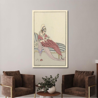 Abito In Gabardin Gerda Wegener gwg20 quadro stampato su tela