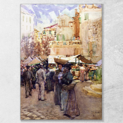 Il Mercato Di Sanremo Italia Frances Hodgkins fhd42 quadro stampato su tela