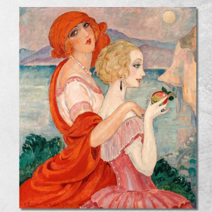 Sulla Strada Per Anacapri Gerda Wegener gwg24 quadro stampato su tela