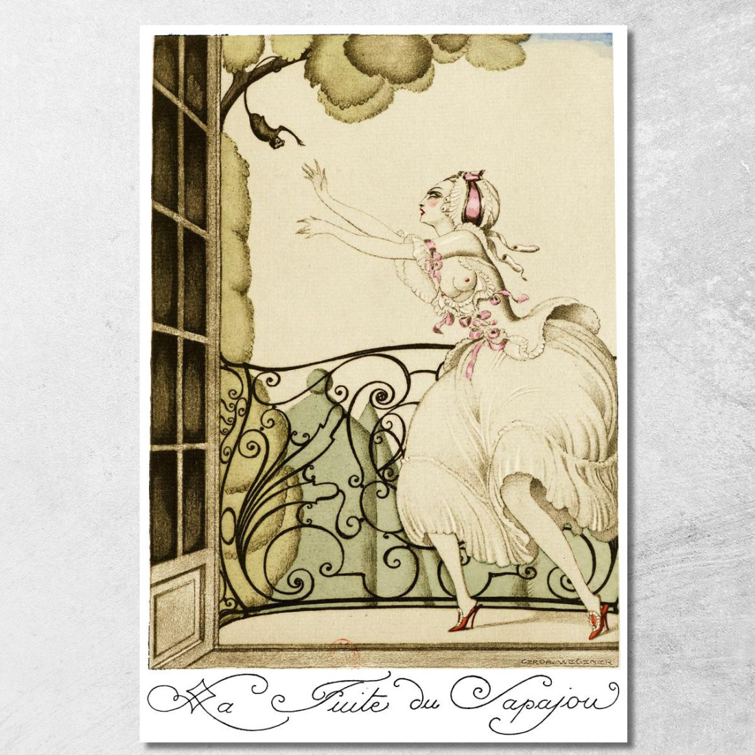 Sui Tacchi Rossi Pl 02 Gerda Wegener gwg26 quadro stampato su tela Sui Tacchi Rossi Pl 02 Gerda Wegener gwg26 quadro stampato su tela
