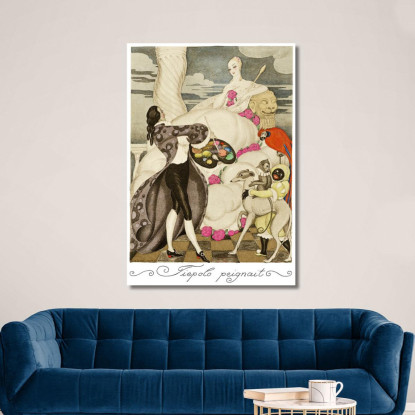Sui Tacchi Rossi Pl 05 Gerda Wegener gwg29 quadro stampato su tela
