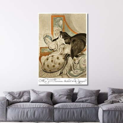 Sui Tacchi Rossi Pl 07 Gerda Wegener gwg31 quadro stampato su tela