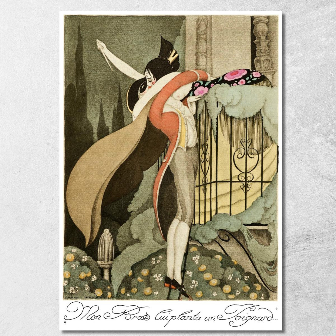 Sui Tacchi Rossi Pl 12 Gerda Wegener gwg36 quadro stampato su tela Sui Tacchi Rossi Pl 12 Gerda Wegener gwg36 quadro stampato su tela