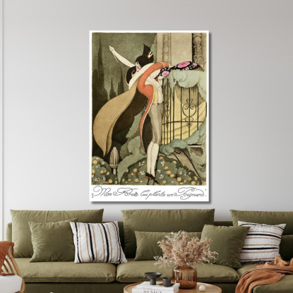 Sui Tacchi Rossi Pl 12 Gerda Wegener gwg36 quadro stampato su tela
