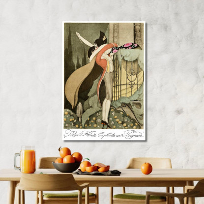 Sui Tacchi Rossi Pl 12 Gerda Wegener gwg36 quadro stampato su tela