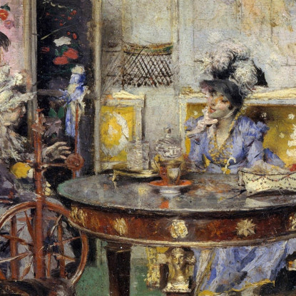Pettegolezzo Giovanni Boldini gbd23 quadro stampato su tela