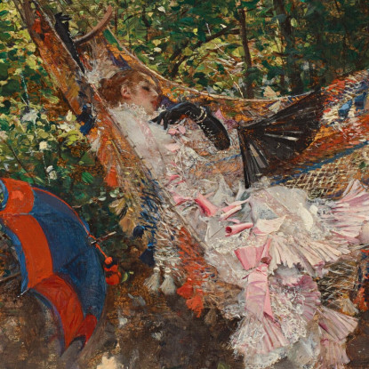 L' Amaca Giovanni Boldini gbd38 quadro stampato su tela
