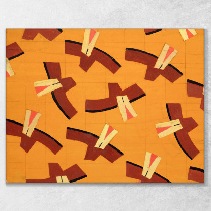 Senza Titolo Design Tessile N. Iii Frances Hodgkins fhd52 quadro stampato su tela