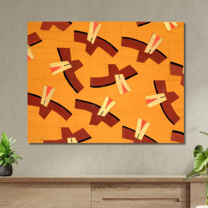 Senza Titolo Design Tessile N. Iii Frances Hodgkins fhd52 quadro stampato su tela