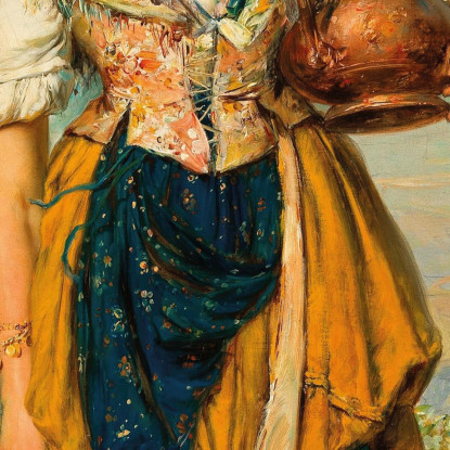 Una Bella Ragazza Dei Fiori Hans Zatzka hzt1 quadro stampato su tela