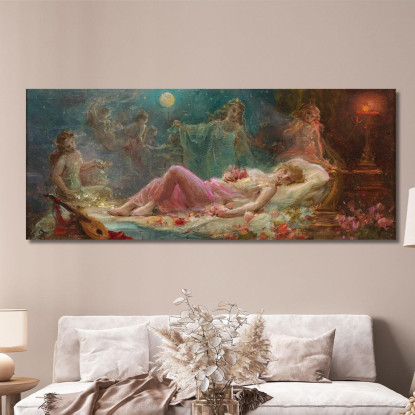 Allegoria Del Sonno Hans Zatzka hzt7 quadro stampato su tela