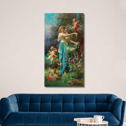 Allegoria Della Primavera Con Cupido Hans Zatzka hzt9 quadro stampato su tela