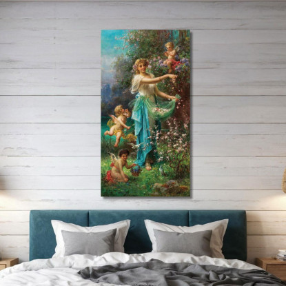 Allegoria Della Primavera Con Cupido Hans Zatzka hzt9 quadro stampato su tela