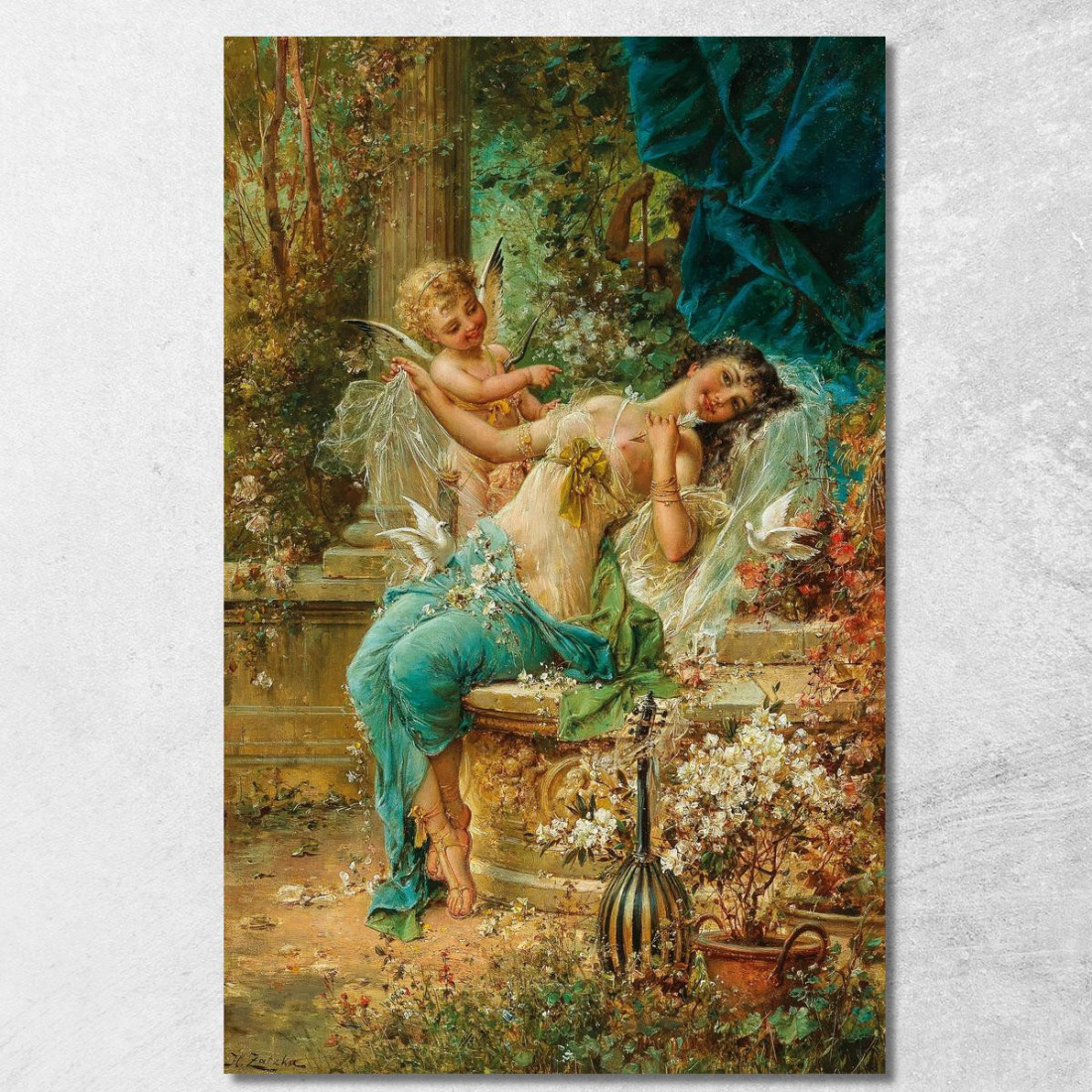 Sconfitto Hans Zatzka hzt12 quadro stampato su tela